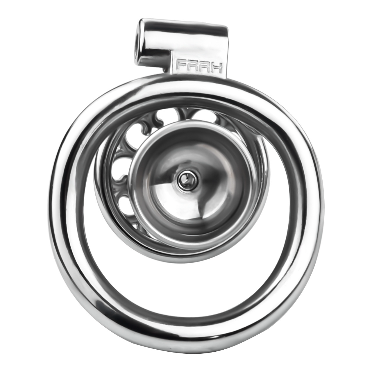 Flat Inverted Heart Chastity Cage with Removable Plug and Catheter
