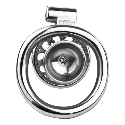 Flat Inverted Heart Chastity Cage with Removable Plug and Catheter