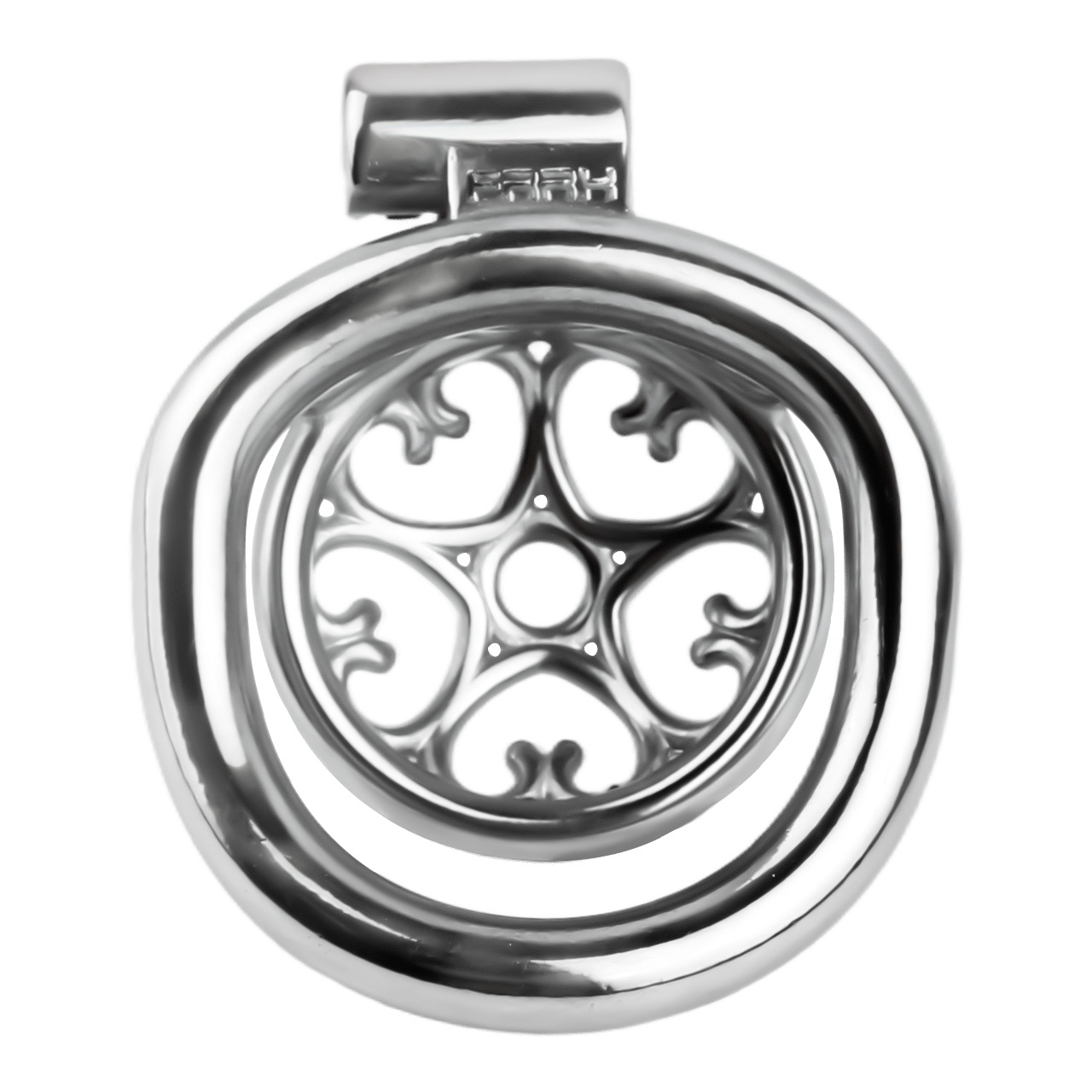 Flat Inverted Heart Chastity Cage with Removable Plug and Catheter