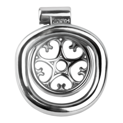 Flat Inverted Heart Chastity Cage with Removable Plug and Catheter