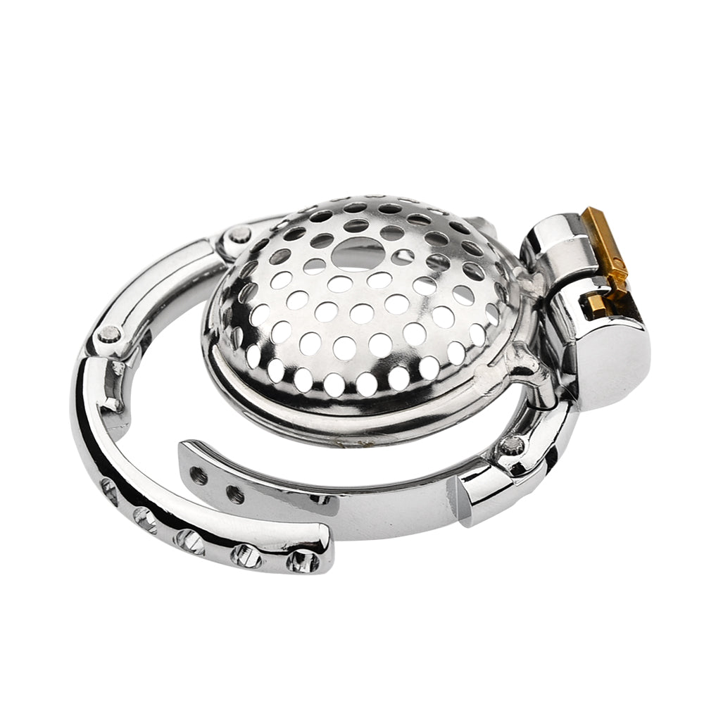 Honeycomb Hole Flat Adjustable Chastity Cage 1