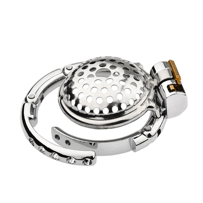 Honeycomb Hole Flat Adjustable Chastity Cage 1