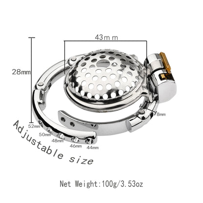 Honeycomb Hole Flat Adjustable Chastity Cage 2