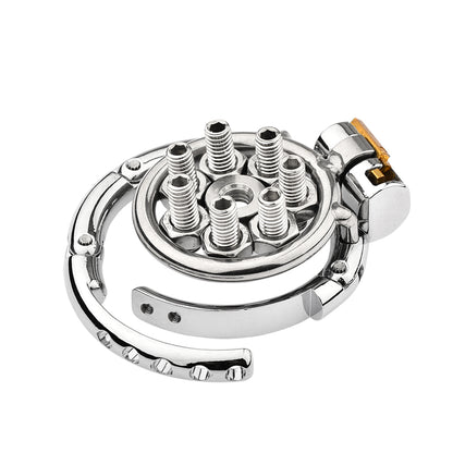 Inverted Chastity Cage Adjustable With Spikes - 1
