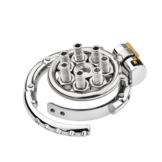 Inverted Chastity Cage Adjustable With Spikes - 1