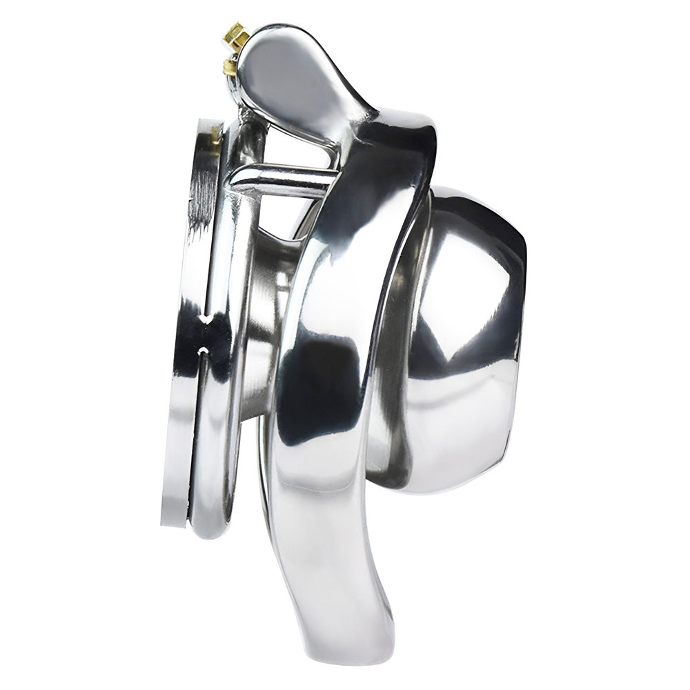 Steel Inverted Chastity Cage with Detachable Silicone Catheter