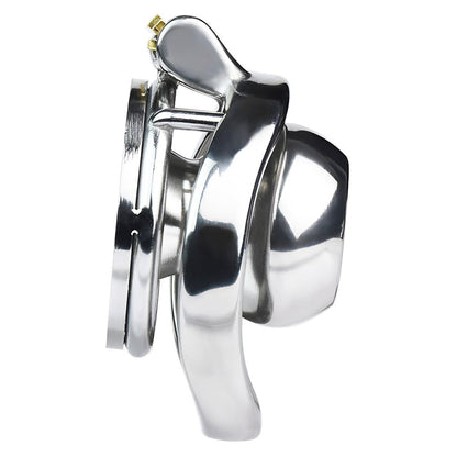 Steel Inverted Chastity Cage with Detachable Silicone Catheter