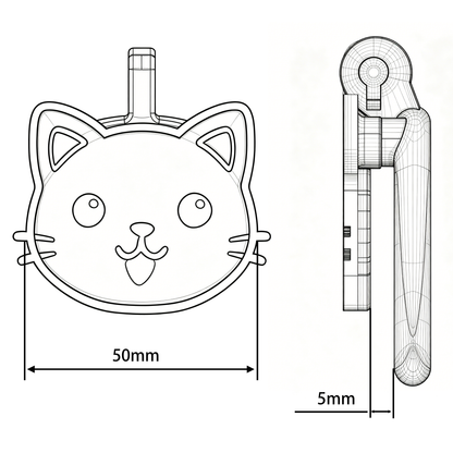 Flat Kitten Chastity Cage