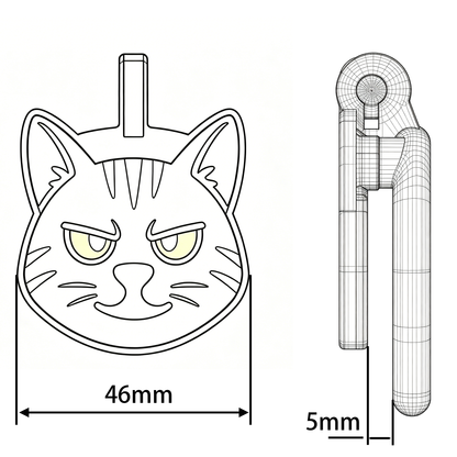 Flat Kitten Chastity Cage