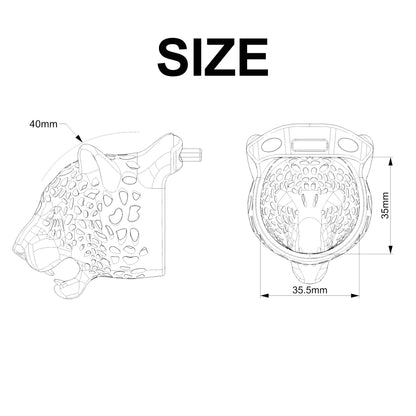 Leopard Head Cage – Chastity Device
