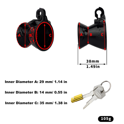 ABS Negative Chastity Cage