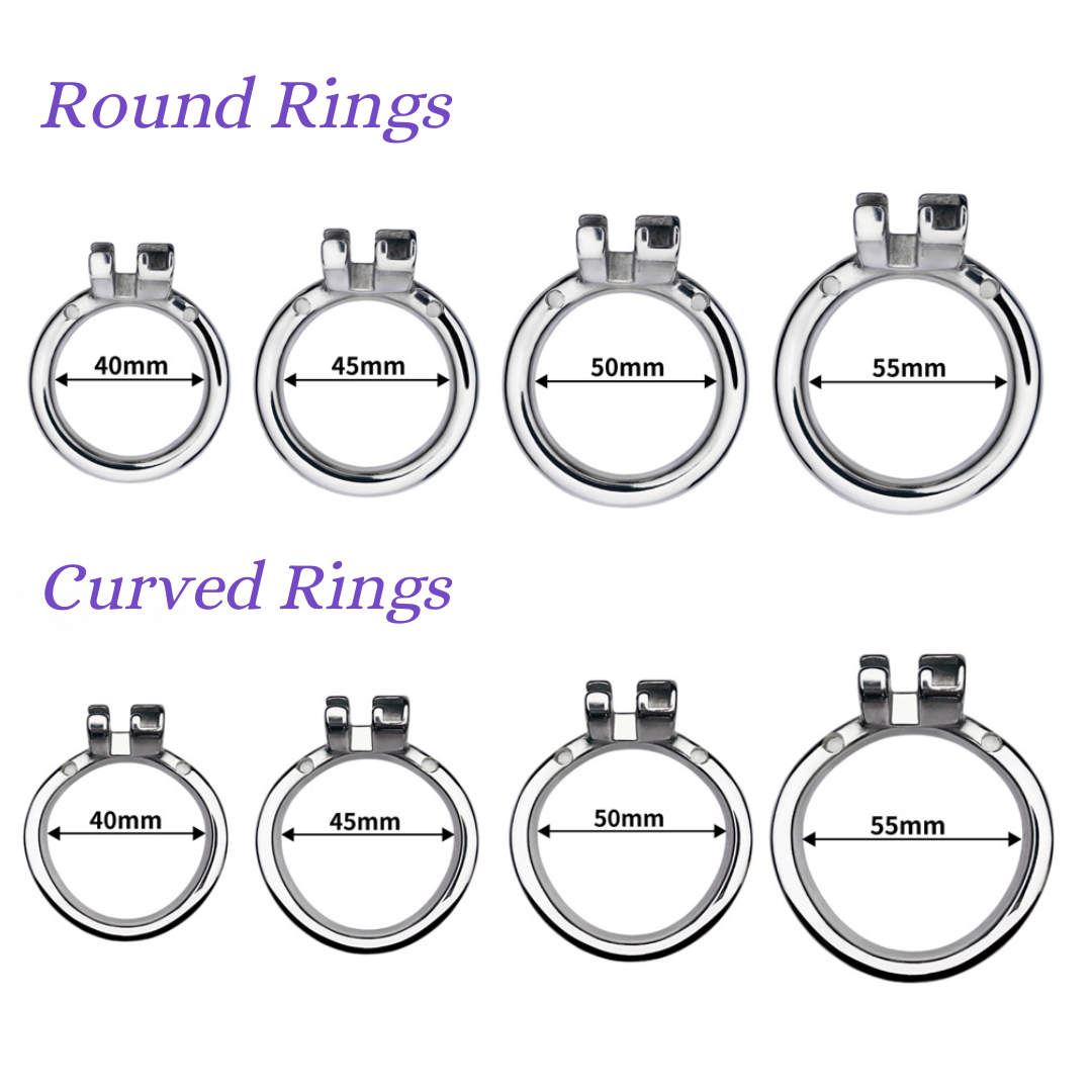 Pink/Blue Butterfly Inverted Chastity Cage