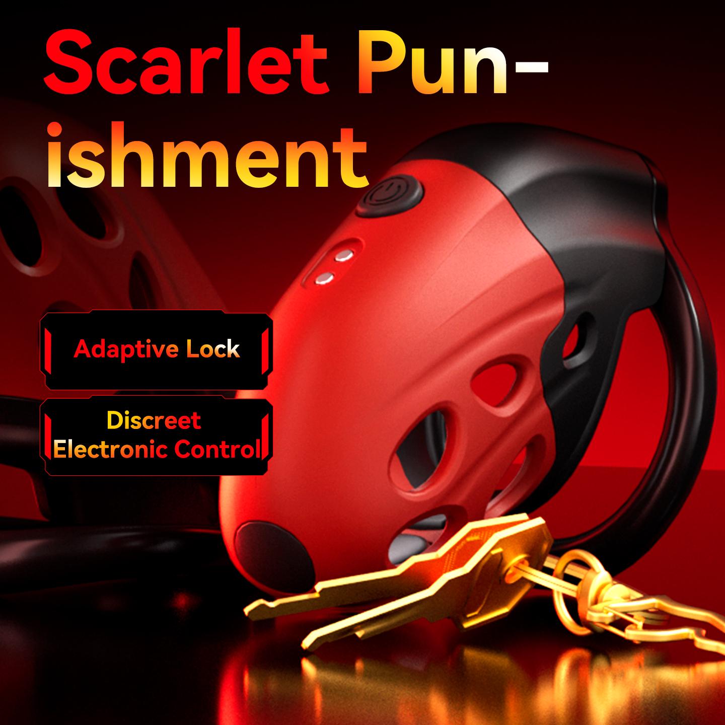 Lockink Retractable Estim Chastity Cage with Vibrations