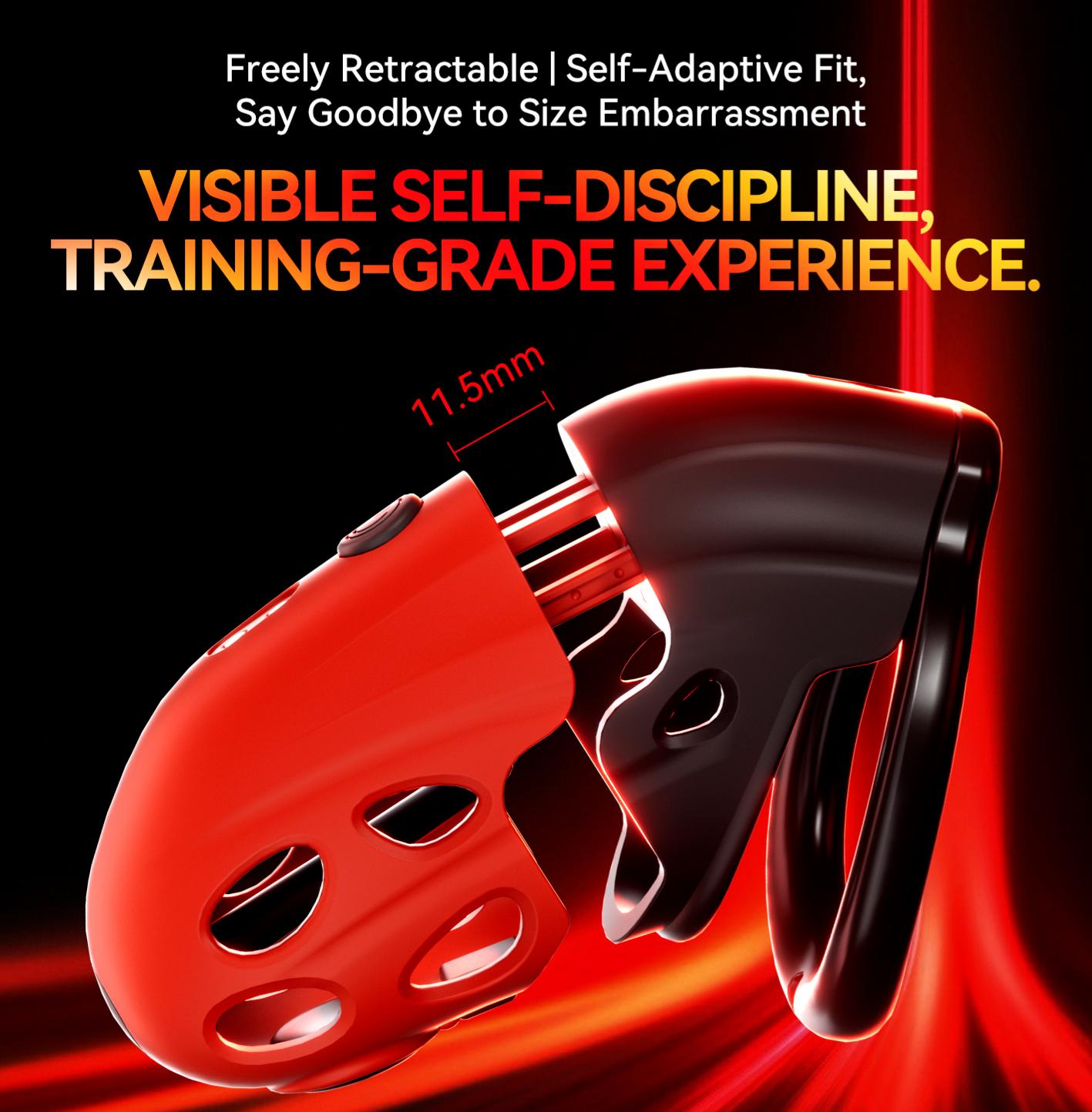 Lockink Retractable Estim Chastity Cage with Vibrations