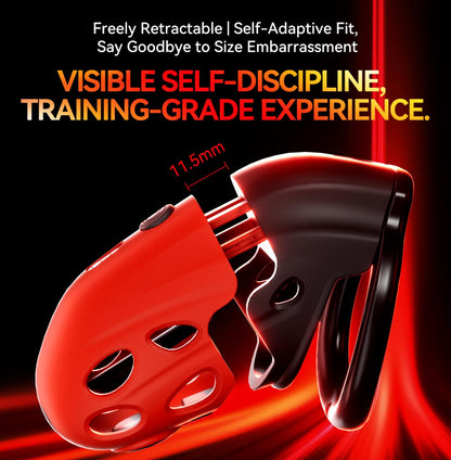 Lockink Retractable Estim Chastity Cage with Vibrations