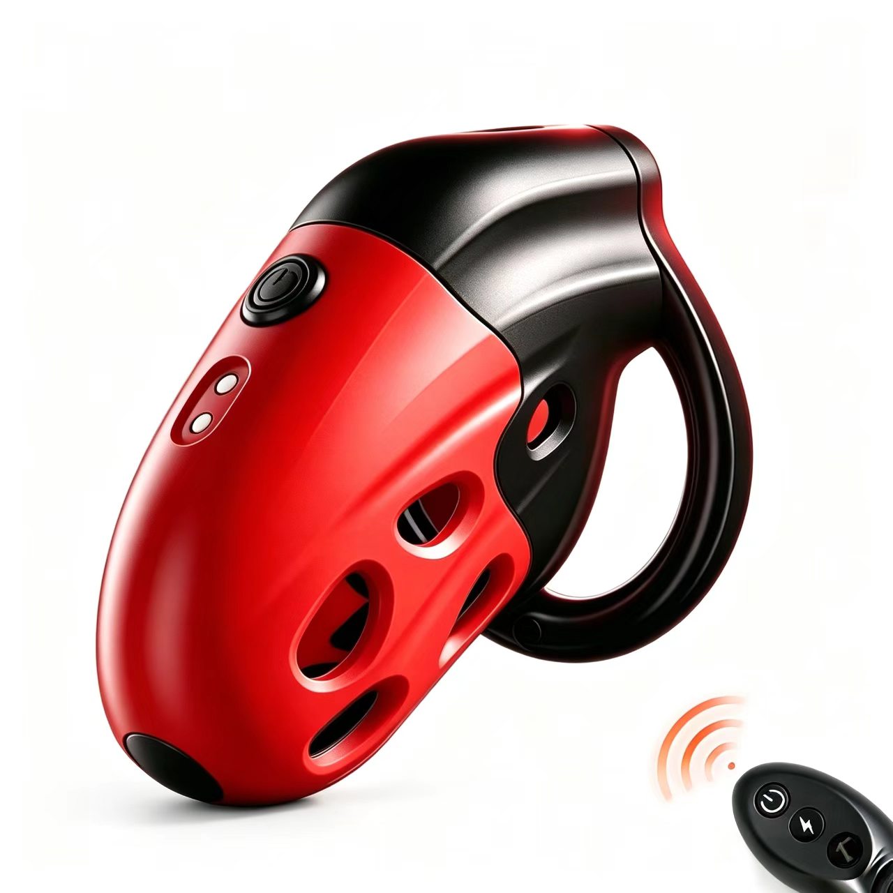 Lockink Retractable Estim Chastity Cage with Vibrations