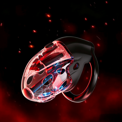 Lockink Retractable Estim Chastity Cage with Vibrations