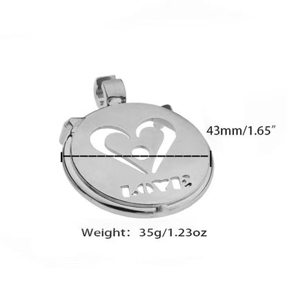 Love Heart Flat Adjustable Chastity Cage