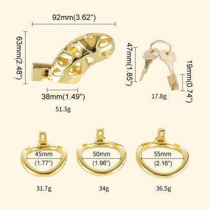 Luxury Chastity Cage (3 Rings)
