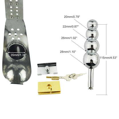 Male Chastity Belt With Butt Plug