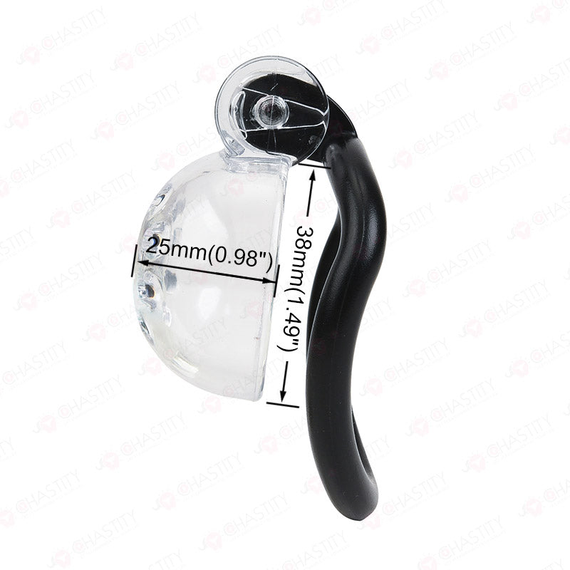 Male Chastity Denial With Clear Cage