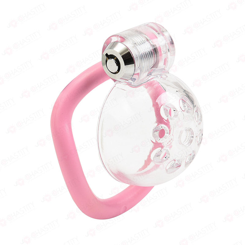 Male Chastity Denial With Clear Cage