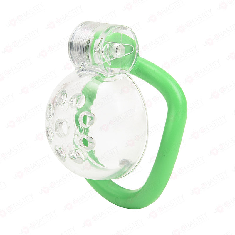 Male Chastity Denial With Clear Cage