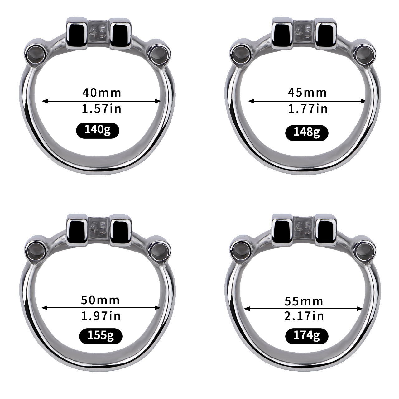 Flat & Breathable Male Chastity Cage