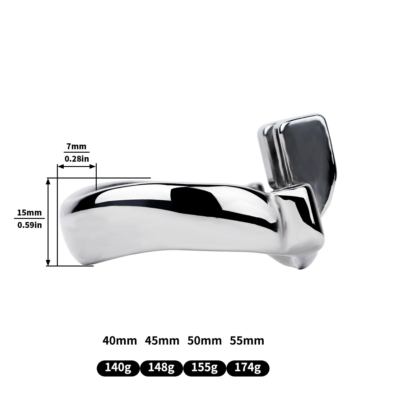 Flat & Breathable Male Chastity Cage