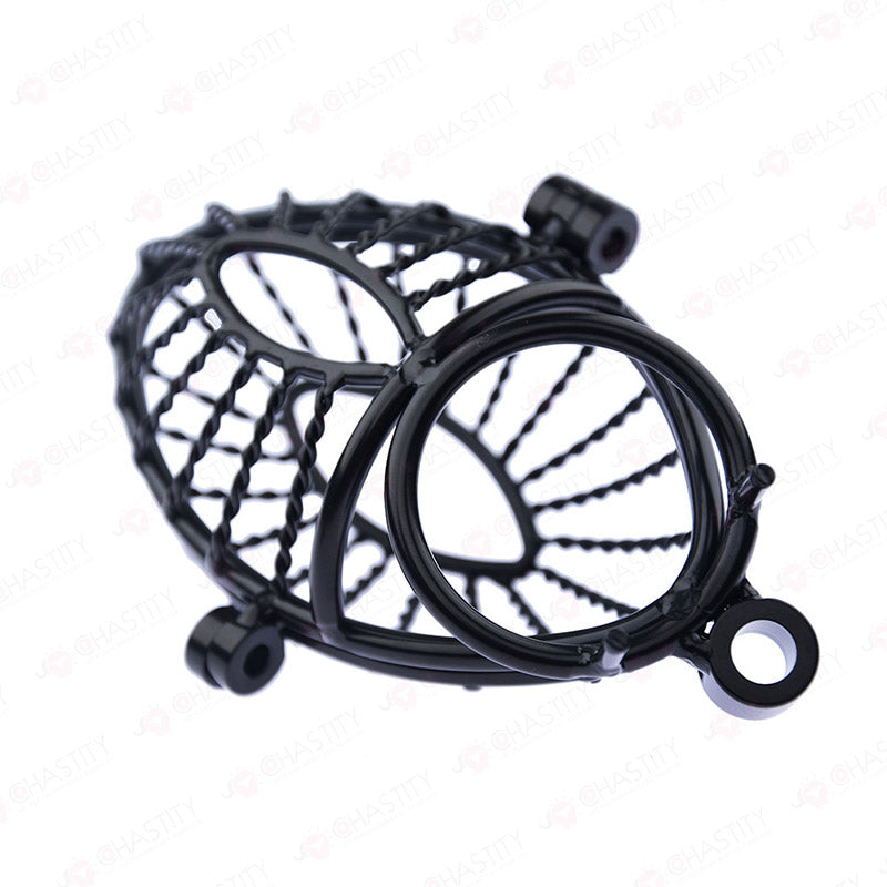 Mesh Black Metal Male Chastity Toy