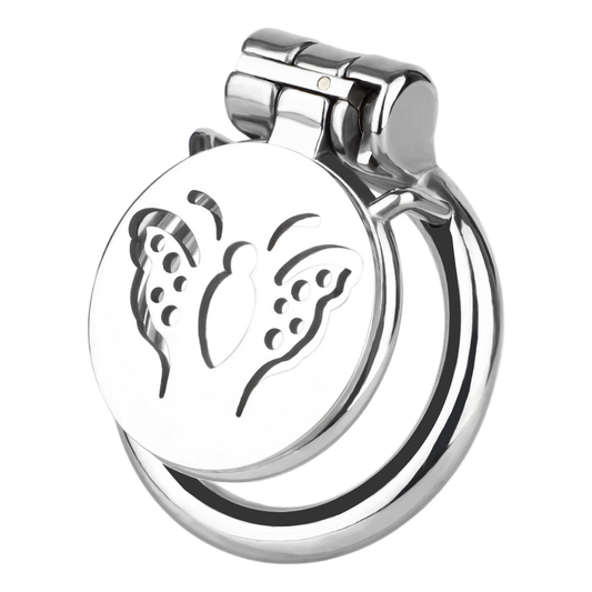 Metal Butterfly Chastity Cage front view