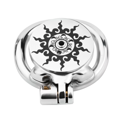 Stainless Steel Sunflower Flat Chastity Cage
