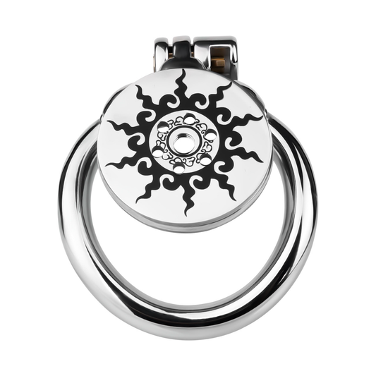 Stainless Steel Sunflower Flat Chastity Cage