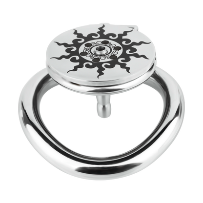 Stainless Steel Sunflower Flat Chastity Cage