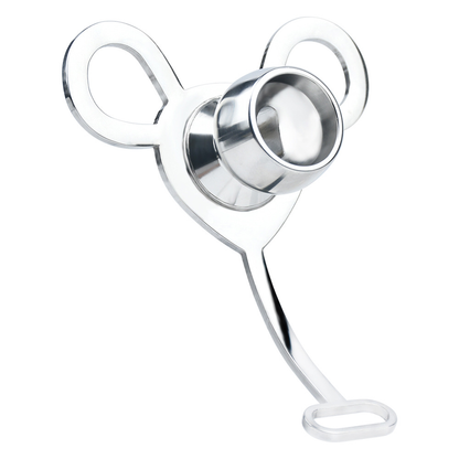 Small Inverted Male Chastity Cage with Faux Leather Belt