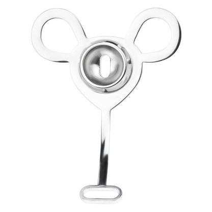 Small Inverted Male Chastity Cage with Faux Leather Belt