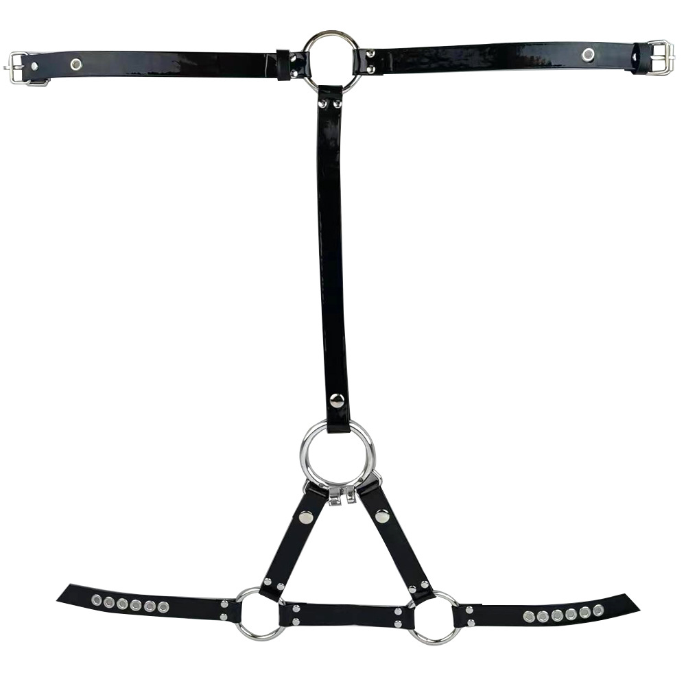 Small Inverted Male Chastity Cage with Faux Leather Belt