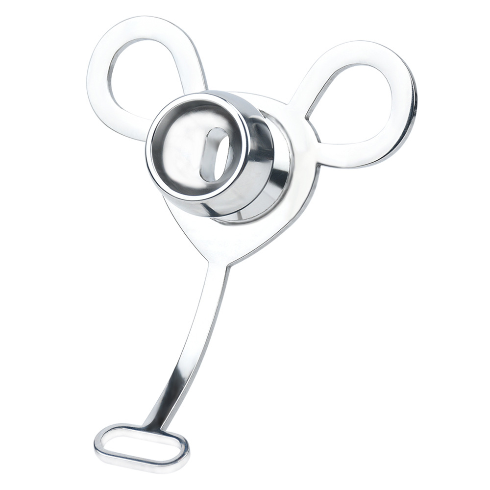 Small Inverted Male Chastity Cage with Faux Leather Belt