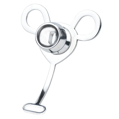 Small Inverted Male Chastity Cage with Faux Leather Belt