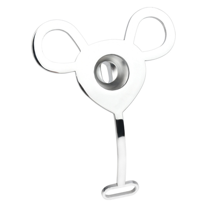 Small Inverted Male Chastity Cage with Faux Leather Belt