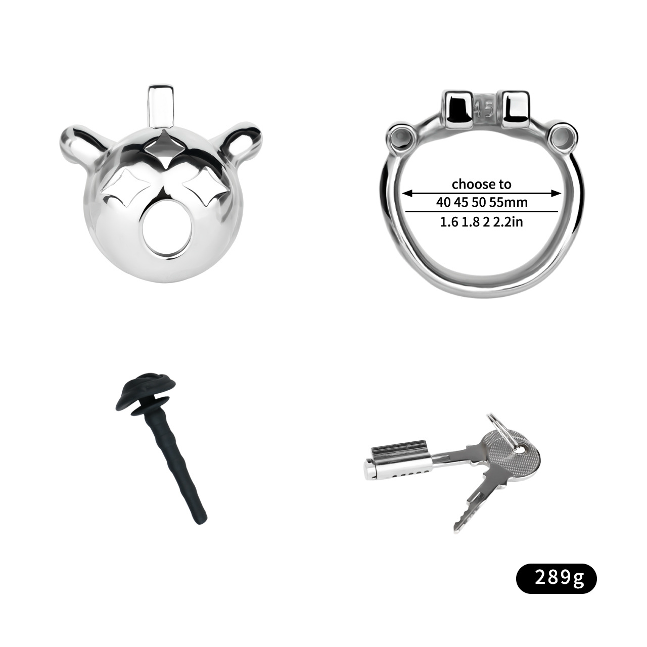 Small Metal Star Chastity Cage