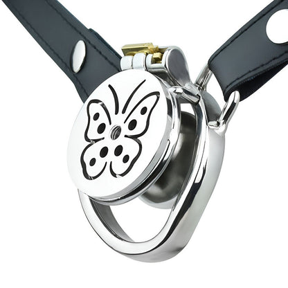 Butterfly Inverted Chastity Cage with Belt & Catheter