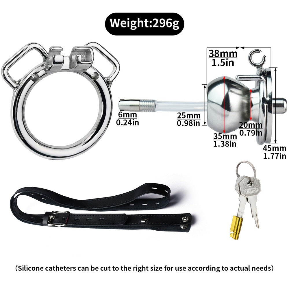 Butterfly Inverted Chastity Cage with Belt & Catheter