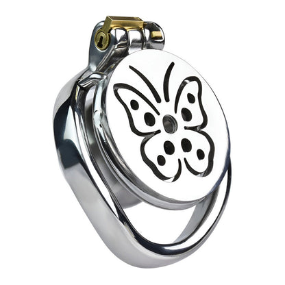 Steel Inverted Chastity Cage with Detachable Silicone Catheter