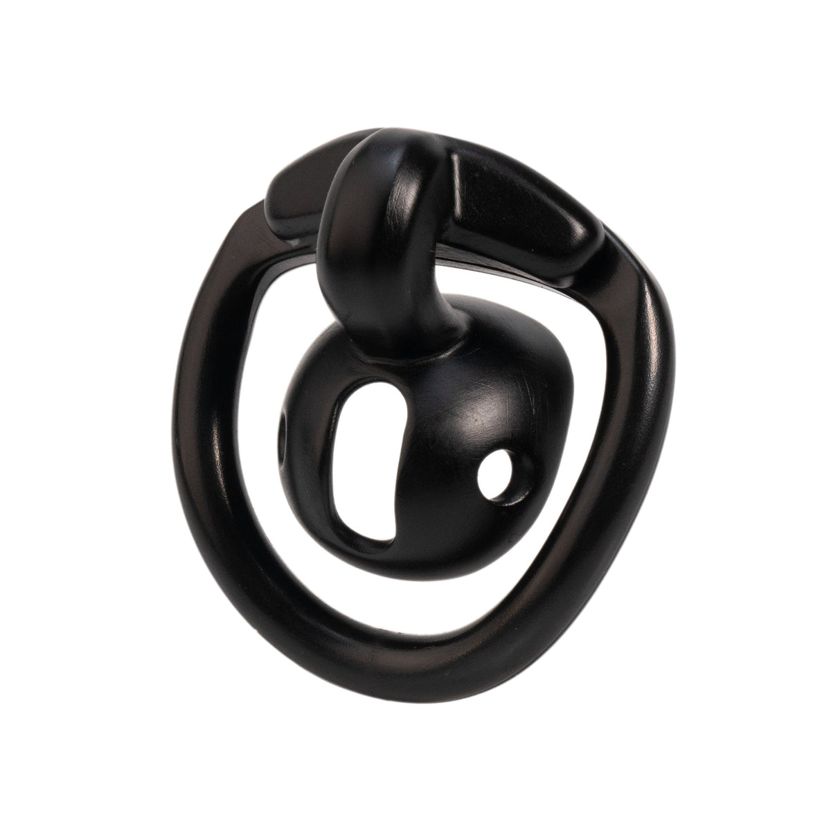 Black Mini Me negative chastity cage front view