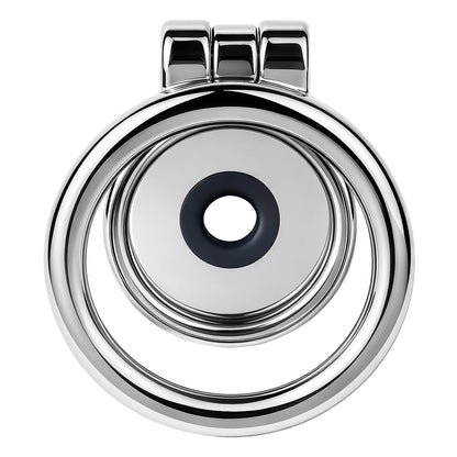 Mirror Polish Flat and Inverted Chastity Cage – flat cage rear view