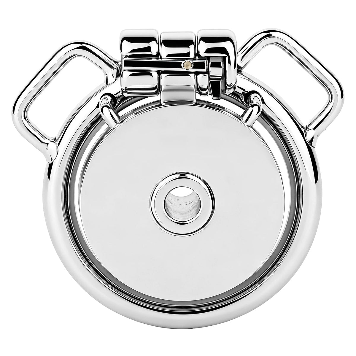 Mirror Polish Flat and Inverted Chastity Cage – inverted cage front view