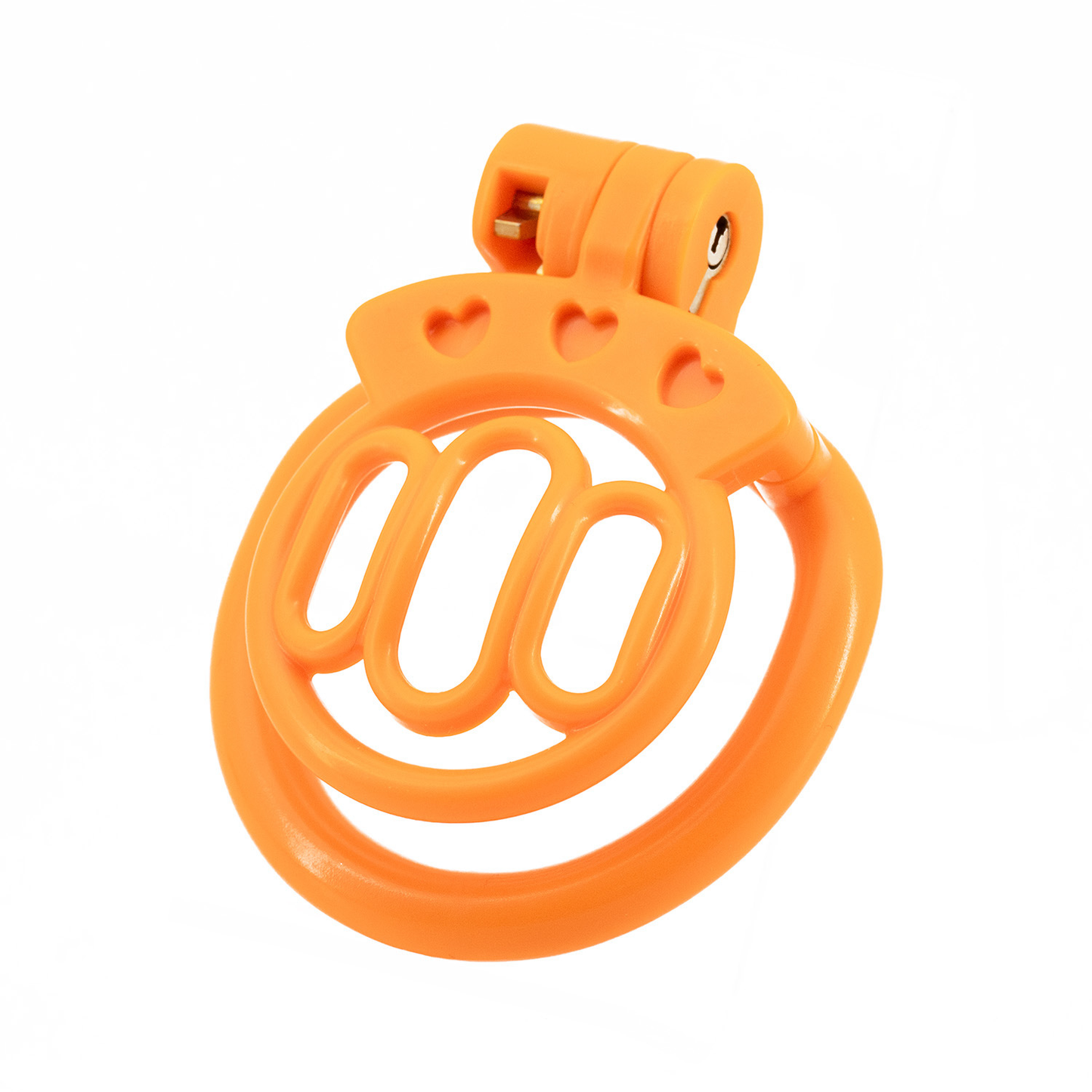 Plastic Mini Chastity Cage with 4 Base Rings