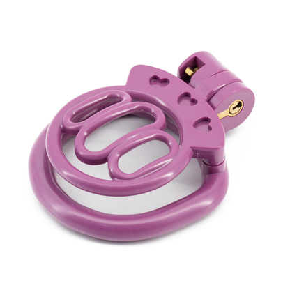 Plastic Mini Chastity Cage with 4 Base Rings