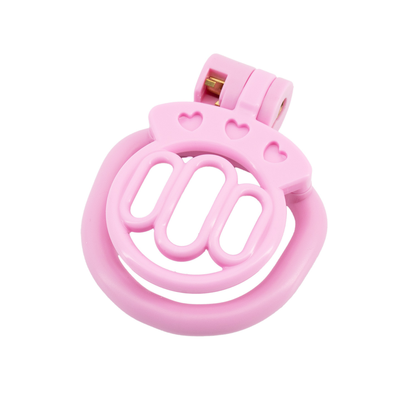 Plastic Mini Chastity Cage with 4 Base Rings